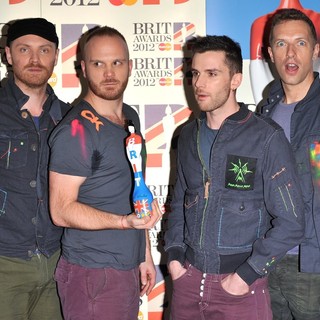 Coldplay in The BRIT Awards 2012 - Winners Board