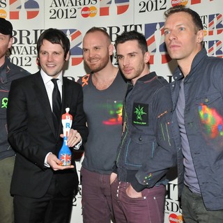 Coldplay in The BRIT Awards 2012 - Winners Board