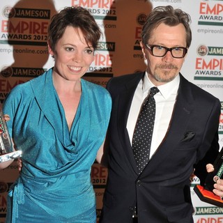 Olivia Colman, Gary Oldman in The Empire Film Awards 2012 - Press Room