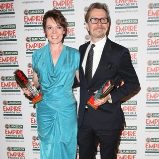 Olivia Colman, Gary Oldman in The Empire Film Awards 2012 - Press Room