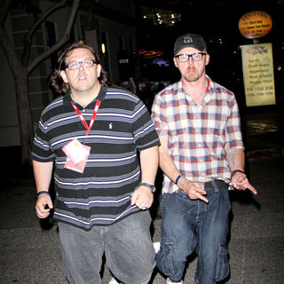 Nick Frost, Simon Pegg in Comic Con 2010 - Day 1 - Arrivals