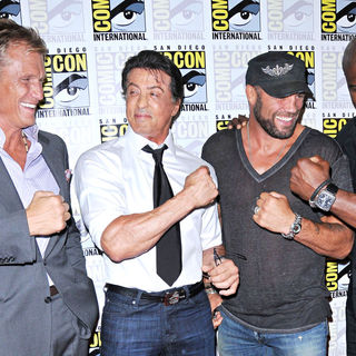 Dolph Lundgren, Sylvester Stallone, Randy Couture, Terry Crews in Comic Con 2010 - Day 1 - 'The Expendables' Photocall