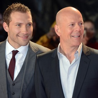 Jai Courtney, Bruce Willis in A Good Day to Die Hard UK Premiere - Arrivals