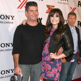 Demi Lovato in The X Factor 2012 Final Four Party - cowell-lovato-the-x-factor-2012-final-four-party-03