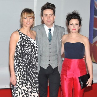 Sara Cox, Nick Grimshaw, Annie Mac in The BRIT Awards 2012 - Arrivals