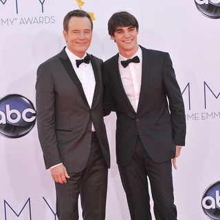Bryan Cranston, RJ Mitte in 64th Annual Primetime Emmy Awards - Arrivals