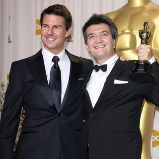 Tom Cruise, Thomas Langmann in 84th Annual Academy Awards - Press Room
