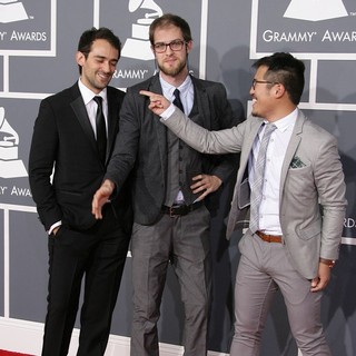 Gaetano Crupi, Daniel Scheinert, Daniel Kwan in 55th Annual GRAMMY Awards - Arrivals