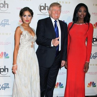 Donald Trump in 2013 Miss USA Pageant - Arrivals - culpo-trump-meriwether-2013-miss-usa-pageant-01