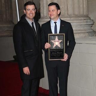 Carson Daly, Jimmy Kimmel in Jimmy Kimmel Honored with A Star on The Hollywood Walk of Fame