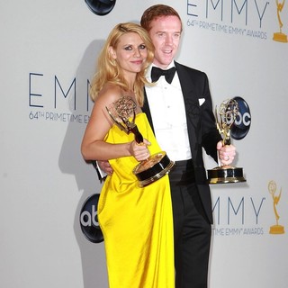 Claire Danes, Damian Lewis in 64th Annual Primetime Emmy Awards - Press Room