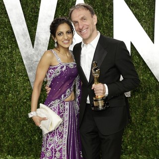 Aparna Danna, Mychael Danna in 2013 Vanity Fair Oscar Party - Arrivals