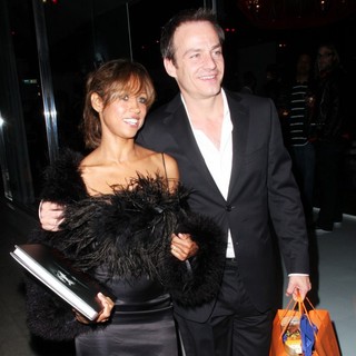 Stacey Dash with Emmanuel Xuereb Leaving An Event