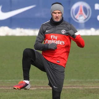 David Beckham Training with Paris Saint-Germain at The Camp des Loges Training Facility