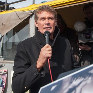 David Hasselhoff in A Demonstration Against The Removal of One of The Last Reamining Sections of The Berlin Wall