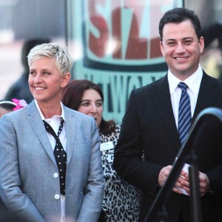 Ellen DeGeneres, Jimmy Kimmel in Ellen DeGeneres Is Honored with A Star on The Hollywood Walk of Fame