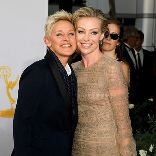 Ellen DeGeneres, Portia de Rossi in 64th Annual Primetime Emmy Awards - Arrivals