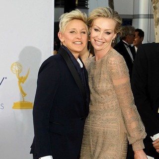 Ellen DeGeneres, Portia de Rossi in 64th Annual Primetime Emmy Awards - Arrivals