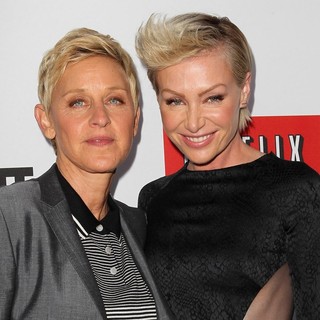 Ellen DeGeneres, Portia de Rossi in Netflix's Los Angeles Premiere of Season 4 of Arrested Development