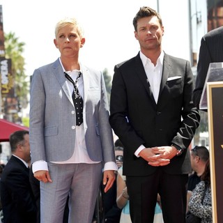 Ellen DeGeneres, Ryan Seacrest in Ellen DeGeneres Is Honored with A Star on The Hollywood Walk of Fame