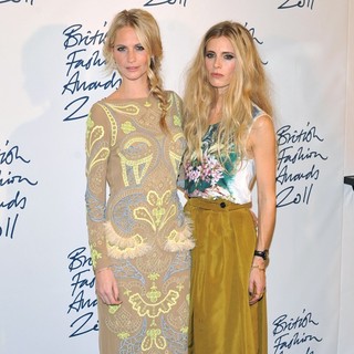 Poppy Delevigne, Laura Bailey in British Fashion Awards 2011 - Press Room