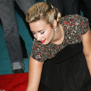Demi Lovato in The X Factor Season Two Premiere Screening and Handprint Ceremony