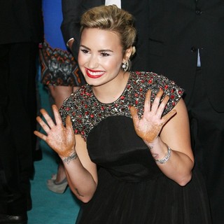 Demi Lovato in The X Factor Season Two Premiere Screening and Handprint Ceremony