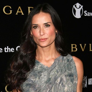 Demi Moore in Bvlgari Private Event Honoring Simon Fuller and Paul Haggis to Benefit Save The Children