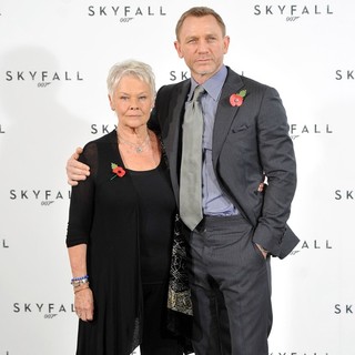 Judi Dench, Daniel Craig in The 23rd James Bond Movie Photocall