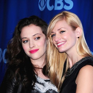 Kat Dennings, Beth Behrs in 2011 CBS Upfront