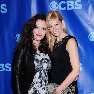 Kat Dennings, Beth Behrs in 2011 CBS Upfront