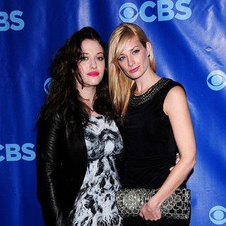 Kat Dennings, Beth Behrs in 2011 CBS Upfront