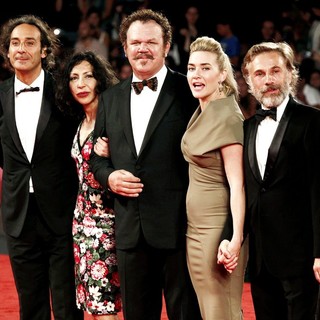 Alexandre Desplat, Yasmina Reza, John C. Reilly, Kate Winslet, Christoph Waltz in The 68th Venice Film Festival - Day 2 - Carnage - Red Carpet