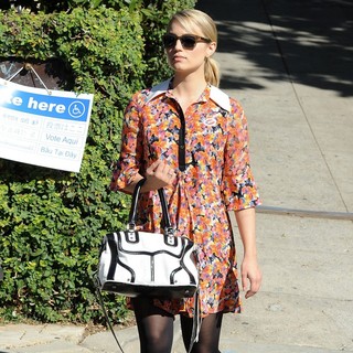 Dianna Agron in Dianna Agron Arriving at The Voting Polling Station for The US Presidential Election