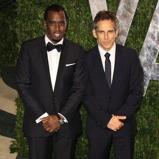 P. Diddy, Ben Stiller in 2012 Vanity Fair Oscar Party - Arrivals