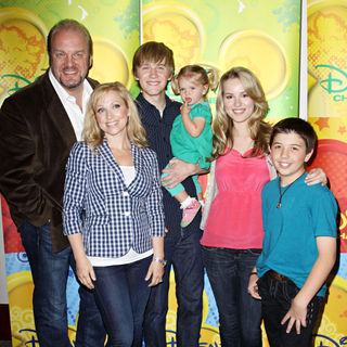 Eric Allan Kramer, Leigh Allyn Baker, Jason Dolley, Mia Talerico, Bridgit Mendler, Bradley Steven Perry in Disney/ABC Television Group Summer Press Junket - Arrivals