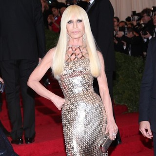 Donatella Versace in Schiaparelli and Prada Impossible Conversations Costume Institute Gala