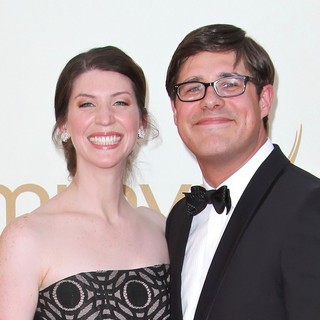Virginia Donohoe, Rich Sommer in The 63rd Primetime Emmy Awards - Arrivals