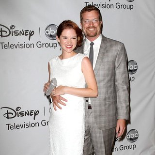 Sarah Drew, Peter Lanfer in 2011 Disney ABC Television Group Host Summer Press Tour