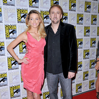 Amber Heard, Nicolas Cage in Comic Con 2010 - Day 2 - 'Drive Angry' Photocall
