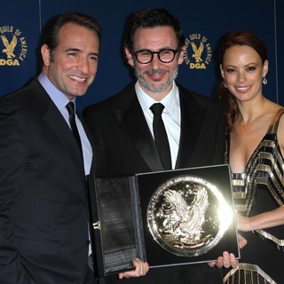 Jean Dujardin, Michel Hazanavicius, Berenice Bejo in 64th Annual Directors Guild of America Awards - Press Room
