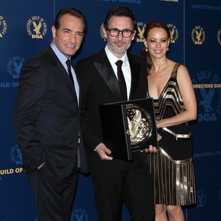 Jean Dujardin, Michel Hazanavicius, Berenice Bejo in 64th Annual Directors Guild of America Awards - Press Room
