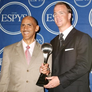 Tony Dungy, Peyton Manning in The 2007 ESPY Awards - Press Room