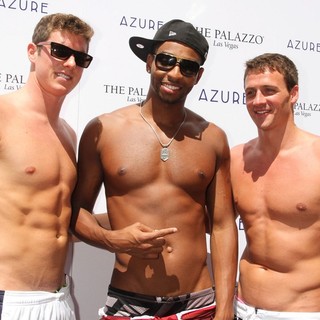 Conor Dwyer, Cullen Jones, Ryan Lochte in Ryan Lochte Celebrates His Olympic Success by Hosting A Day at Azure Pool