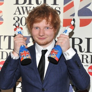 Ed Sheeran in The BRIT Awards 2012 - Winners Board