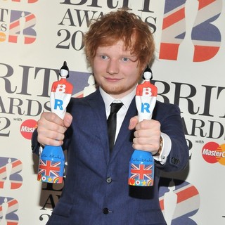 Ed Sheeran in The BRIT Awards 2012 - Winners Board