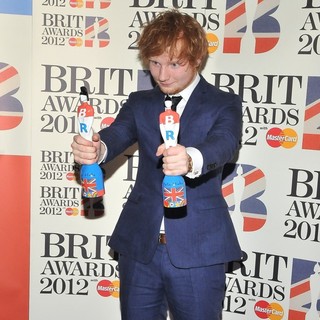 Ed Sheeran in The BRIT Awards 2012 - Winners Board
