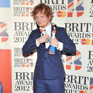 Ed Sheeran in The BRIT Awards 2012 - Winners Board