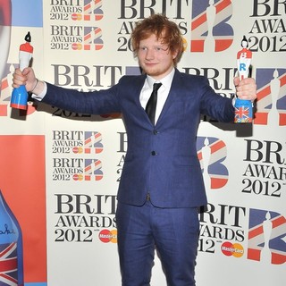 Ed Sheeran in The BRIT Awards 2012 - Winners Board