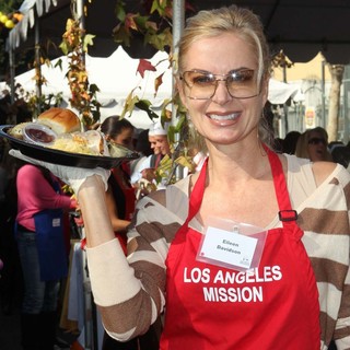 Eileen Davidson in The Los Angeles Mission's Thanksgiving for Skid Row Homeless